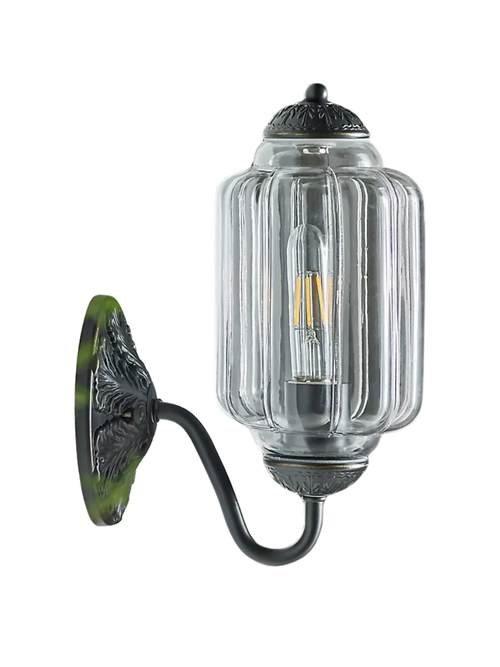 Die Eloise Scallop Glas-Wandleuchte für den Außenbereich