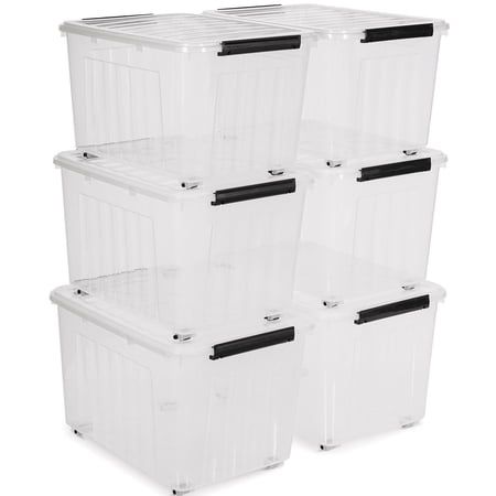   6er-Pack transparente Aufbewahrungsbehälter