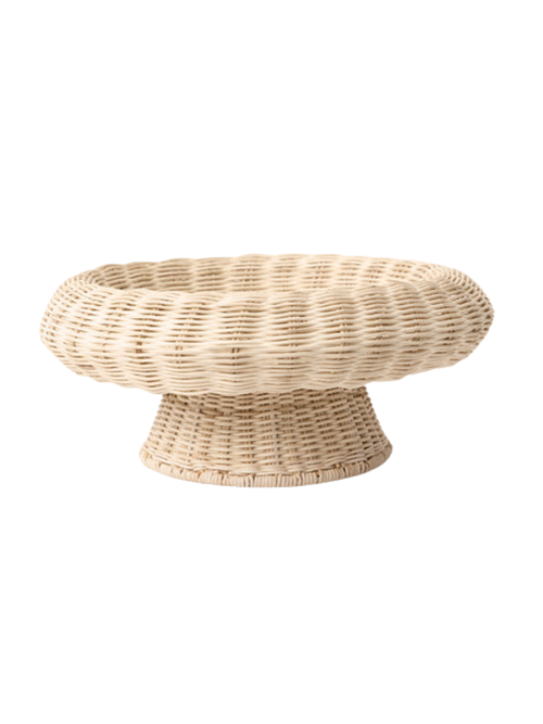 Handgeflochtene Rattan-Sockelschale