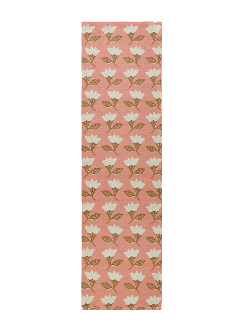 Flachgewebter bedruckter Blumenläufer Sonny, 2'6" x 9'