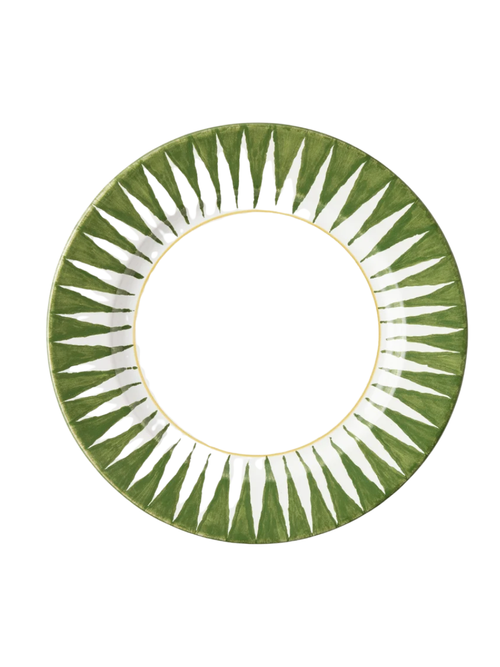 Handbemalter Sunburst-Essteller von Peter Dunham