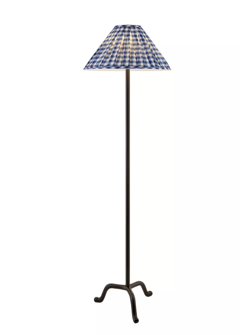 Kukio Stehlampe mit bedrucktem Schirm