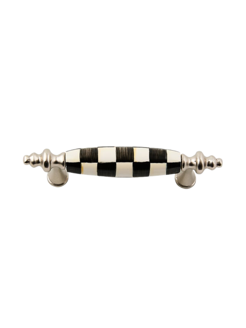 Höfisch karierter Nickel-Schubladengriff