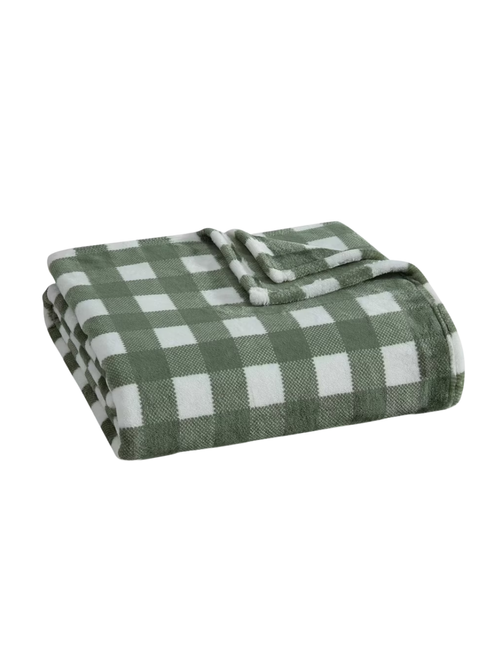 Martha Stewart Madison Gingham-Überwurfdecke, Grün