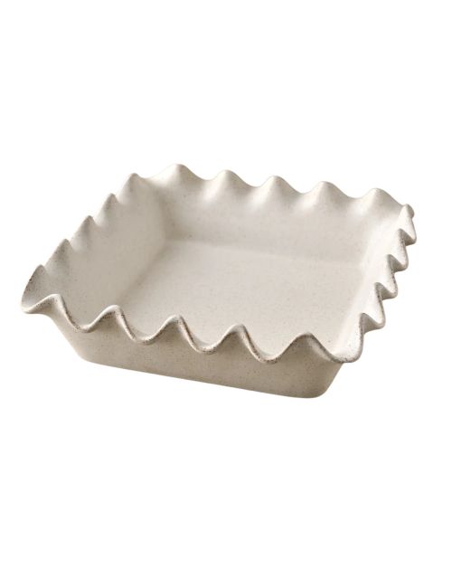 Französische weiße, gewellte 9x9-Backform