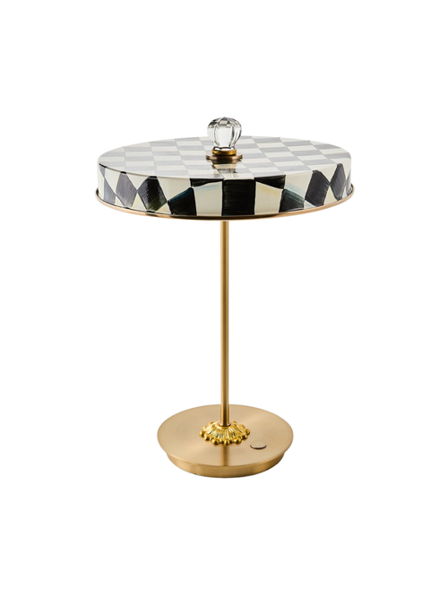 Courtly Check Led wiederaufladbare Disk-Tischlampe in Courtly Check