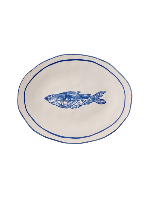 Fisch-Servierplatte aus Keramik von Russ & Daughters