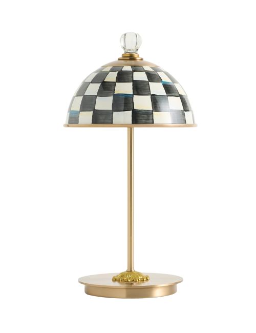 MacKenzie-Childs LED wiederaufladbare kabellose Kuppel-Tischlampe