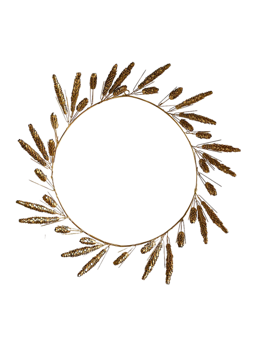 Weizenfeld-Eisen-Oval-Kranz