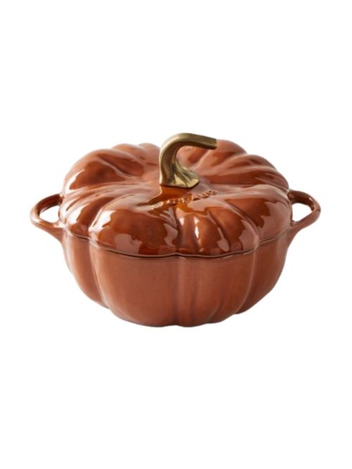 Staub emaillierte Gusseisen-Kürbis-Cocotte, 3,5 Qt.