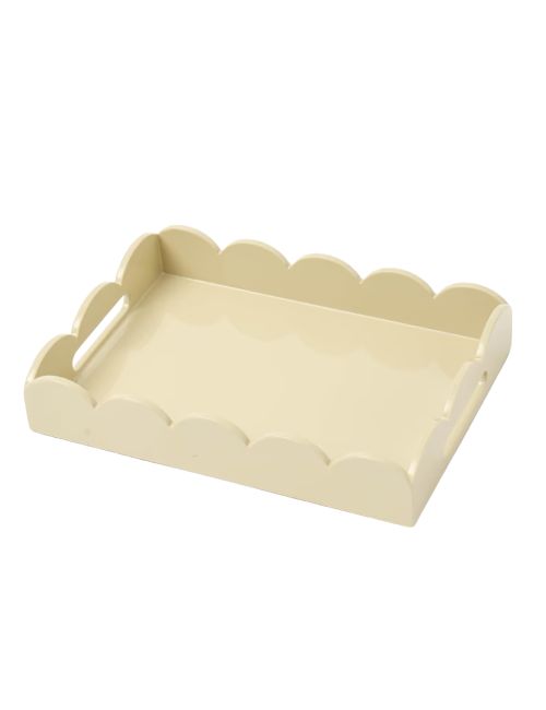 Kleines gewelltes Lacktablett von Putty