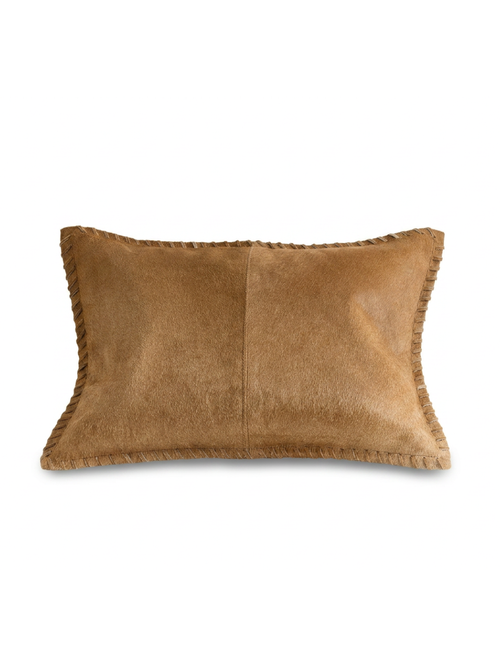Lendenkissenbezug aus zusammengesetztem Fell mit Überwendlingsstich