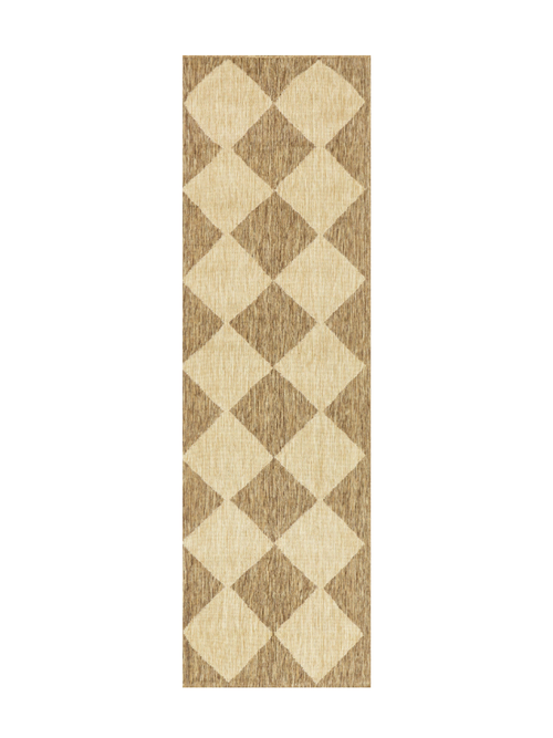 Adelaide Harlequin Teppich für drinnen und draußen. 2' x 6'
