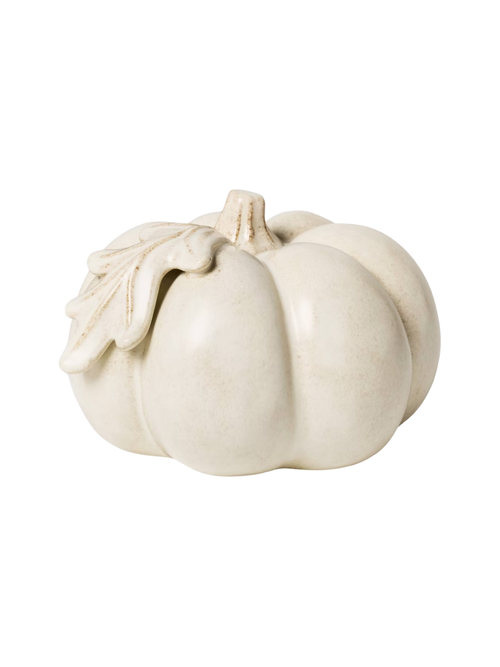 Kleine botanische Kürbiscreme aus Keramik