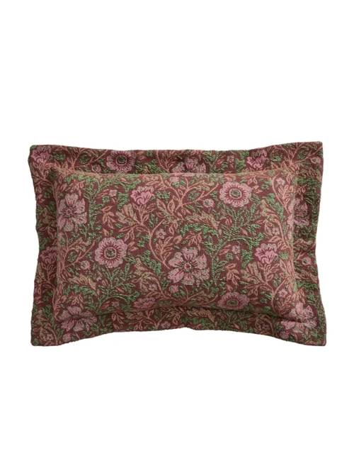 Edith Vine dekoratives Lendenwirbelkissen aus Jacquard, 14 x 22 Zoll