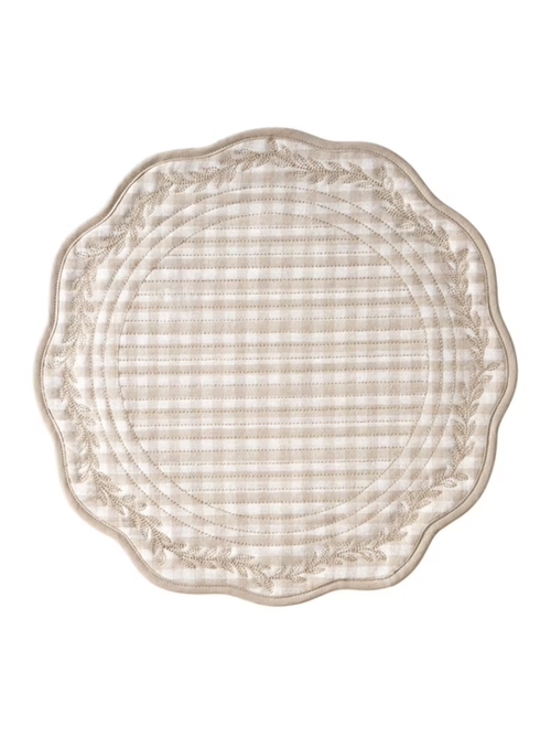 Gestepptes Mini-Gingham-Tischset aus Webstoff