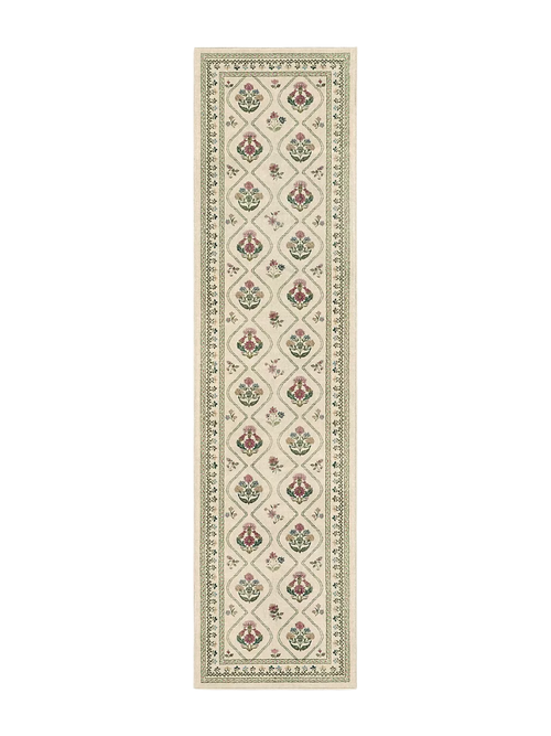 Robuster Trellis Floral Olivia Teppich, 2'6" x 7'