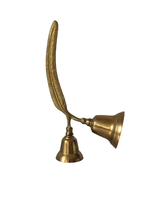 Doppelte Messingglocke im Vintage-Quill-Design
