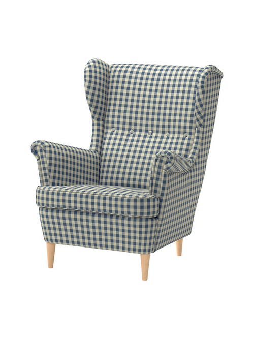 Strandmon Ohrensessel – Sulviken Blau/Beige