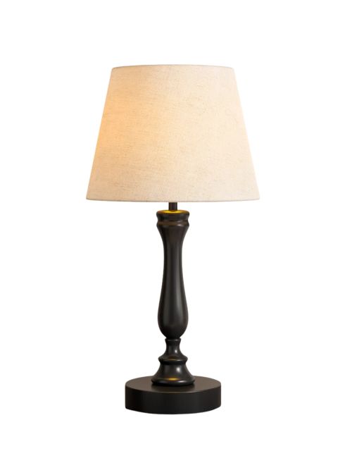 Maestas schwarze Tischlampe mit USB