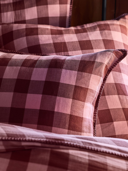 Maida Gingham-Bettbezug und Kissenbezüge
