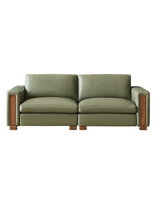 Tan France Kagan Ledersofa