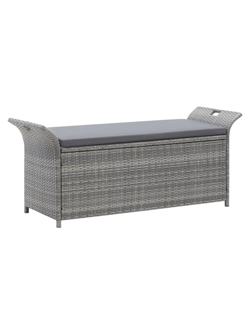 Rattan-Aufbewahrungsbox mit Kissen