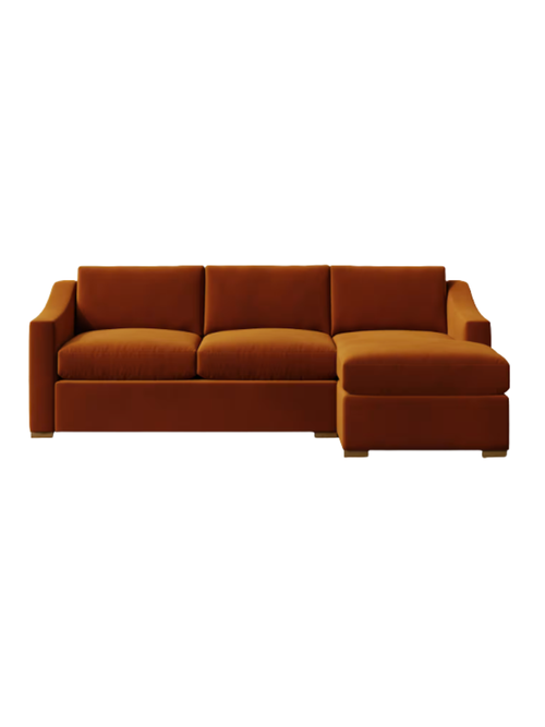 Hollis Slope Arm-Chaisegarnitur aus Performance-Samt 