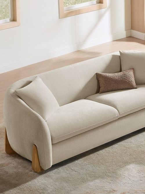 Modernes geschwungenes Chenille-Sofa