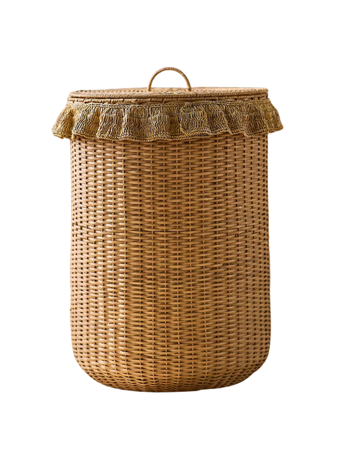 Estelle Rüschenkorb aus Rattan