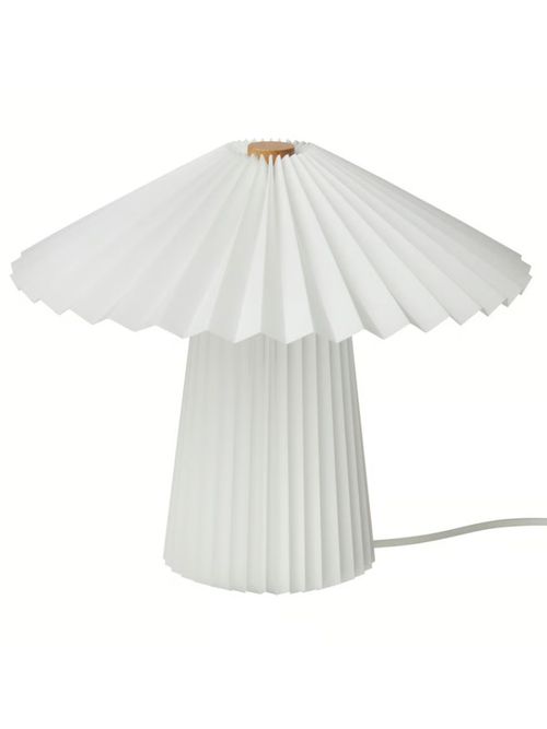 Kuddlava Tischlampe - Plissee Weiß 11 