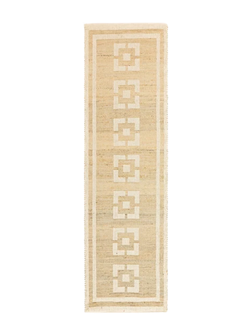 Handgewebter Jute-Läuferteppich Harrington