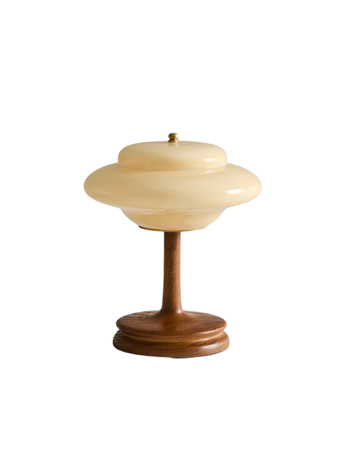 Kabellose Tischlampe aus Glas