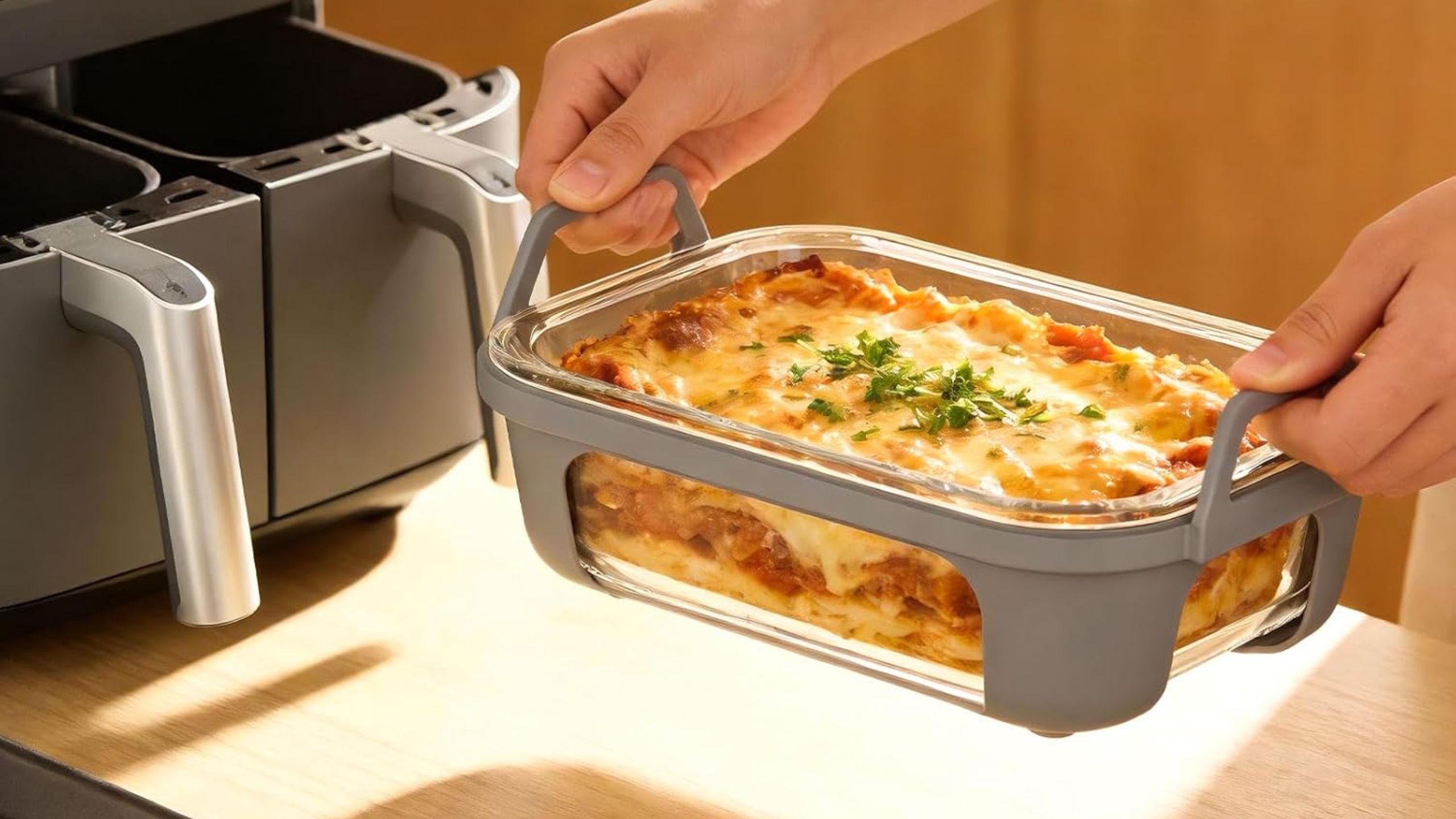 Ich denke noch einmal darüber nach, Silikoneinsätze für Heißluftfritteusen zu verwenden – dieses vielseitige Glas-Upgrade sorgt dafür, dass sich das Kochen unter der Woche mühelos anfühlt