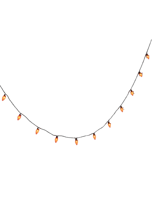 Flackernde LED-Orange-Halloween-Lichterkette