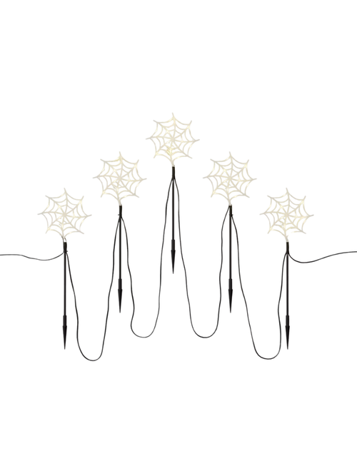5-karätige LED-Halloween-Spinnennetz-Lichterketten 