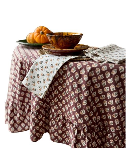 Schokoladen-Ditsy-Tischdecke