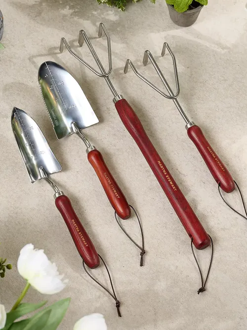 Martha Stewart 4-teiliges Pflanzset mit Kelle und Grubber