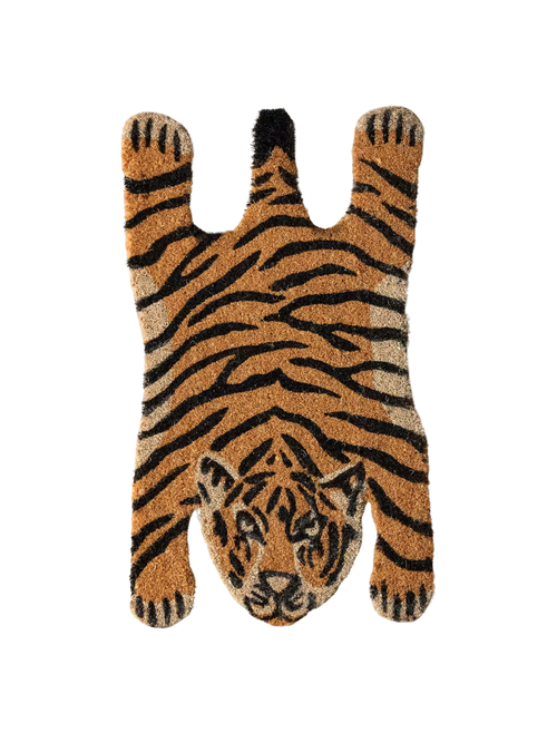 Fußmatte aus Kokosfaser in Tigerform