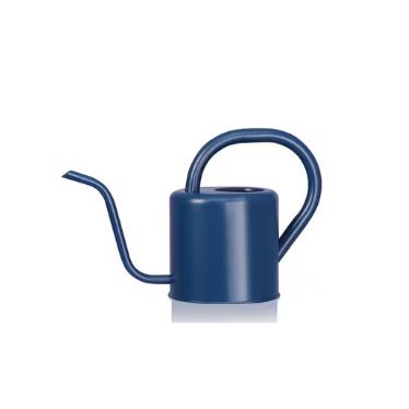 Blaue Gießkanne aus Edelstahl