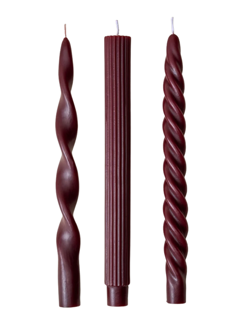 Verschiedene Drippy Taper Candle – Burgunderrot