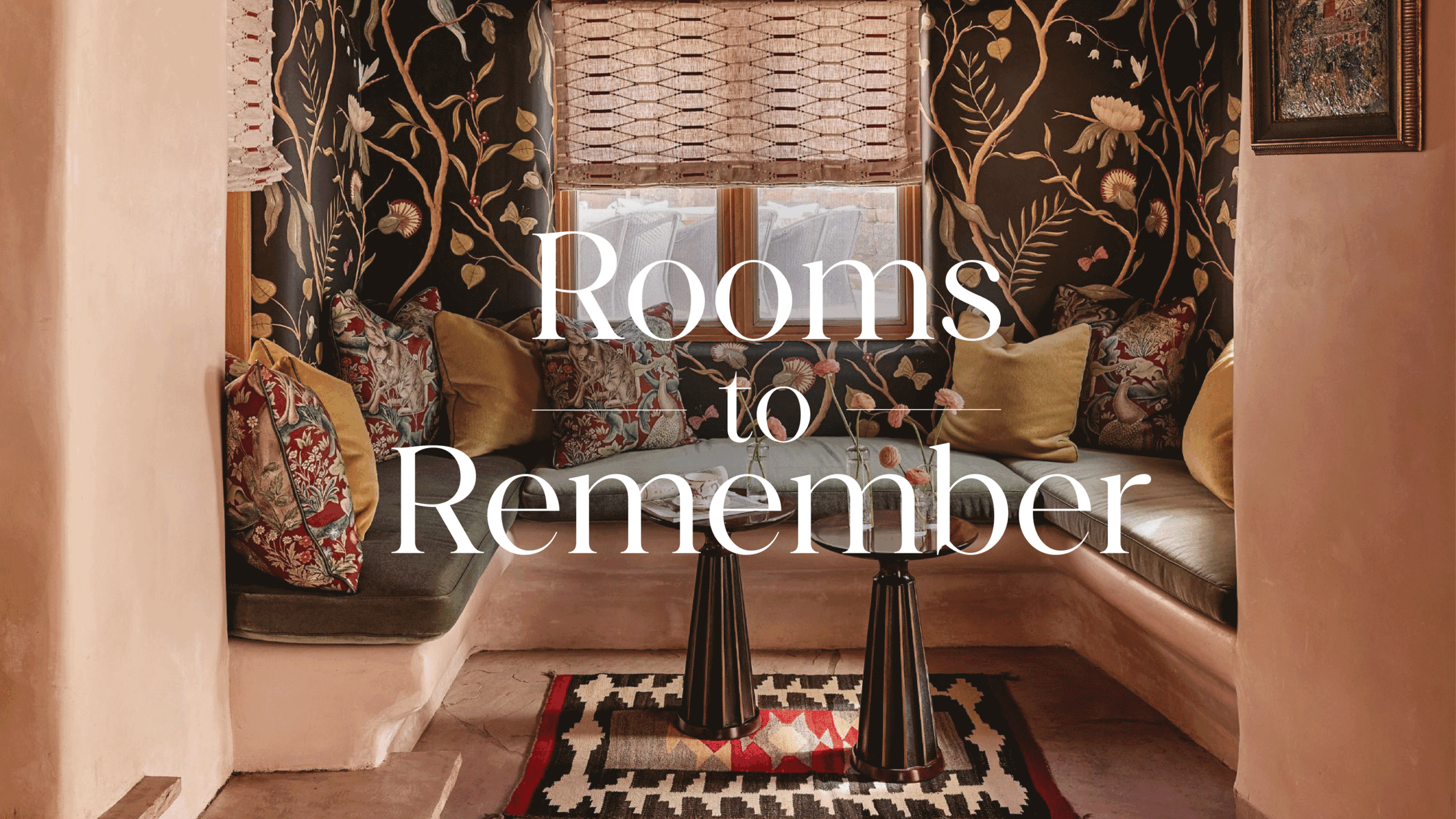 A GIF of images of rooms for Homes &amp; Gardens Rooms to Remeber awards