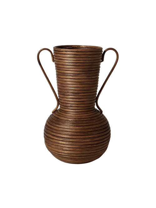 Geflochtene Rattanvase