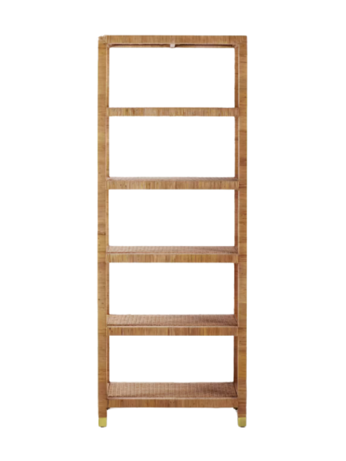 Rattan-Bücherregal