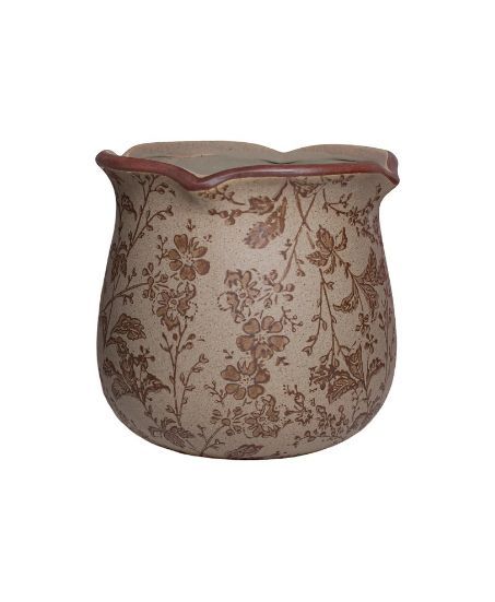 Vintage Blumentopf aus Keramik