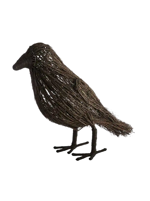 Schwarze Krähe aus Rattan, 22