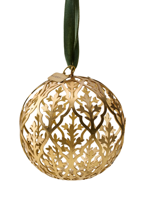 Antikes florales Gitterornament aus Messing