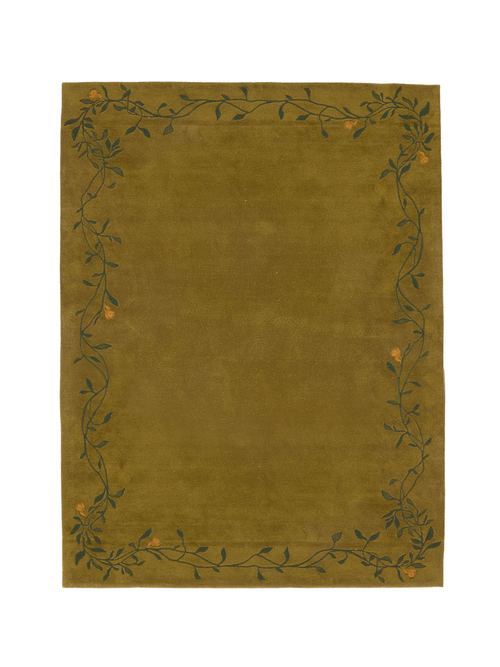 Pierce & Ward Wollteppich mit Vine-Bordüre, 5' x 8'