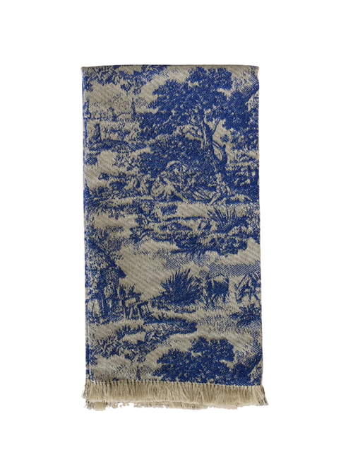 Blaues Toile-Handtuch