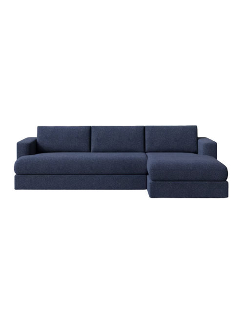 Sierra Chaiselongue mit gebogenen Armlehnen aus Performance Bouclé